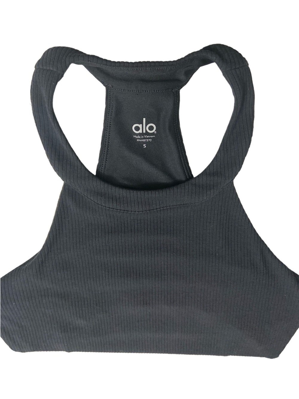 ALO Yoga High Neck Ribbed Tank - Black - Full Length - Small - Picture 3 of 11